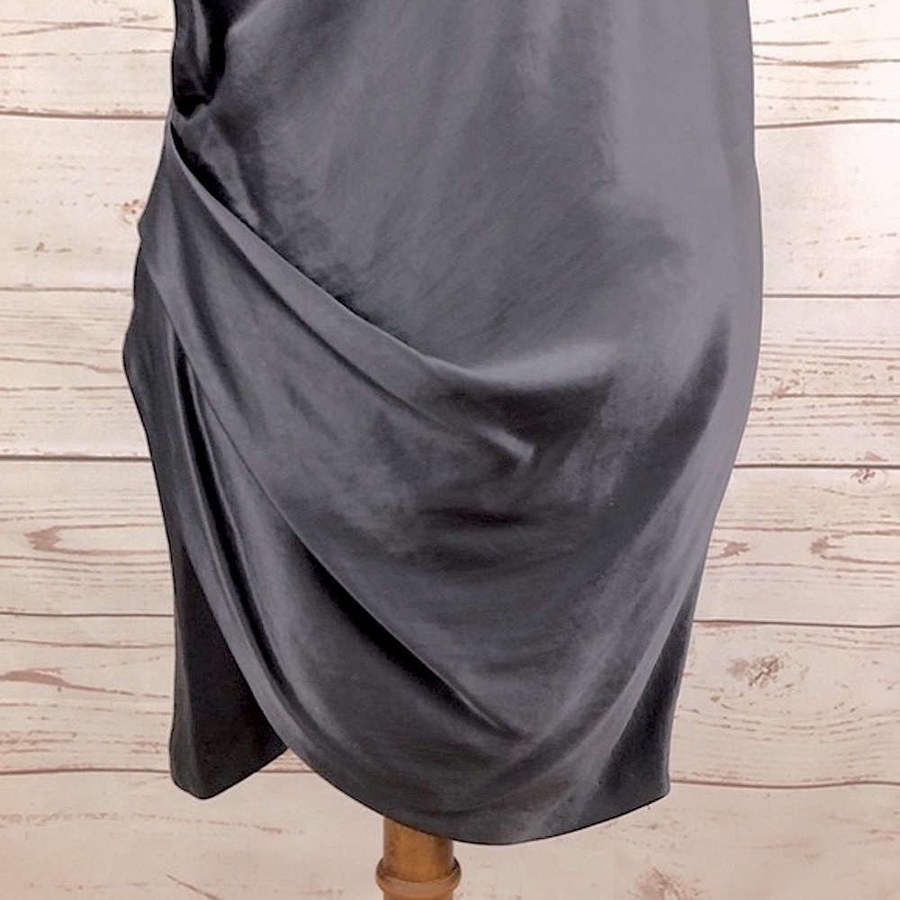 Helmut Lang,Benny Dress,Stunning Shimmer,Asymmetrical,Side-Zip, EUC, Size 6 - Picture 17 of 17